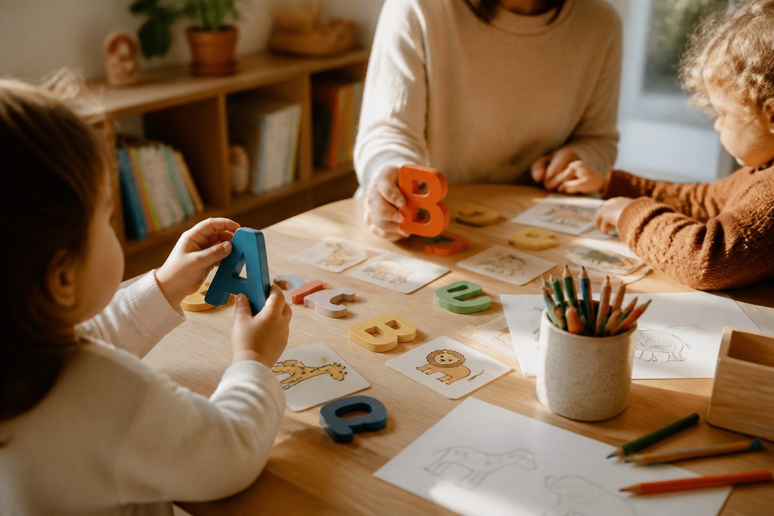 Jouer avec les lettres à l’école, à la maison et en famille