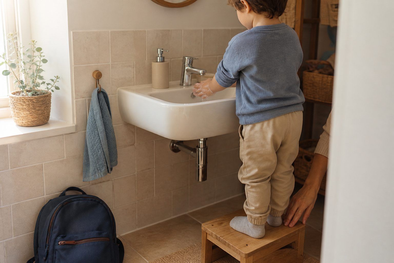 Une routine d'hygiène à répéter entre école et maison