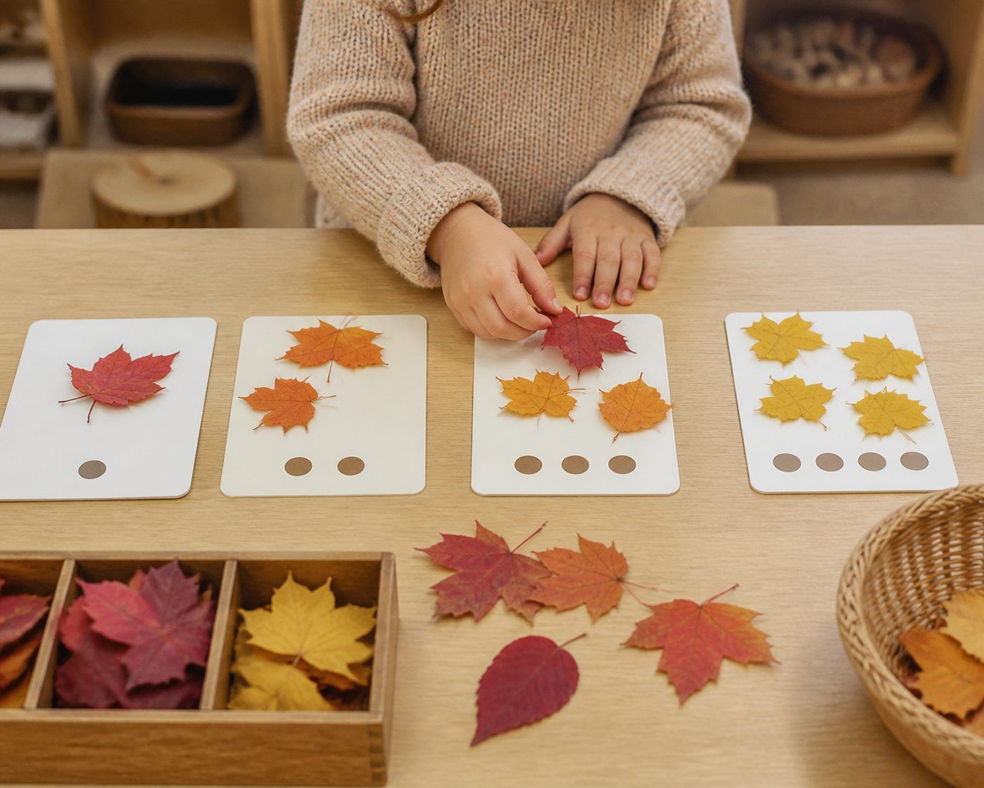 Utiliser des feuilles d’automne sans compliquer l’activité
