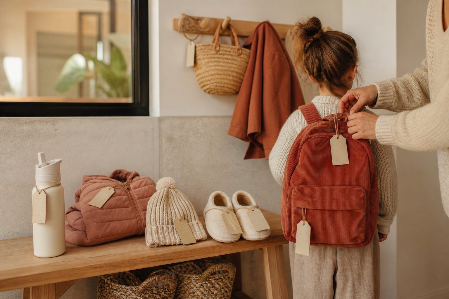 Faire de l'étiquette un repère entre la maison et l'école