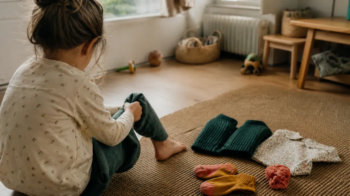 Apprendre à s’habiller seul en maternelle, sans mettre la pression