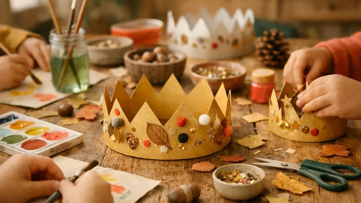 En maternelle, la couronne des rois invite à créer en arts visuels