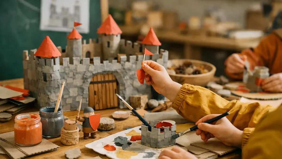 En maternelle, les arts visuels donnent vie au château fort