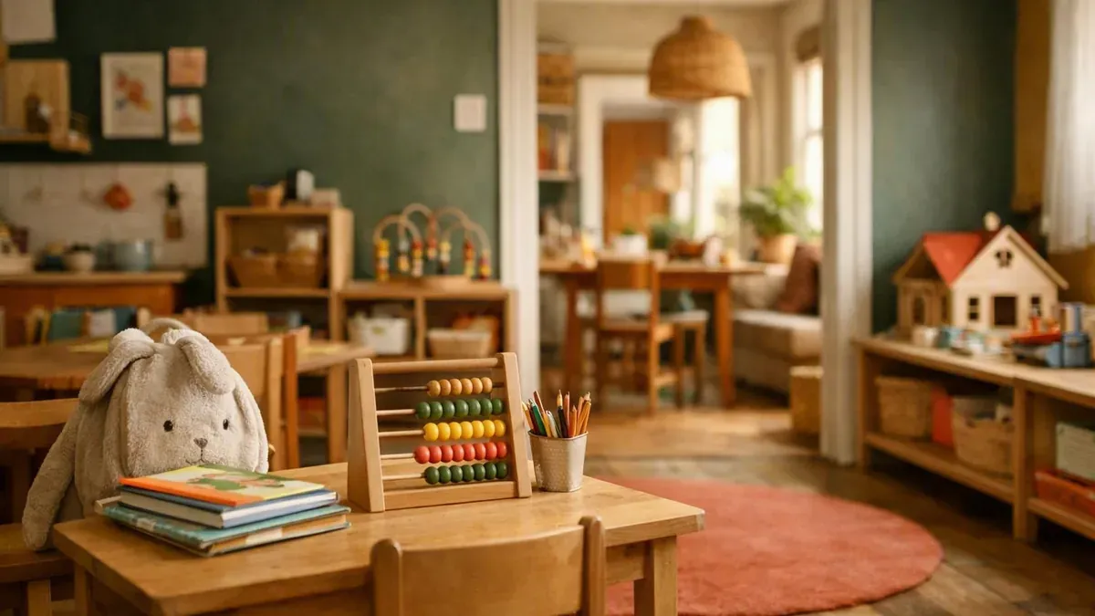 Affaires et repères préparés avec un enfant avant la rentrée