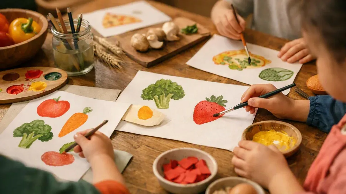 Le dessin d’aliments devient une activité créative en maternelle