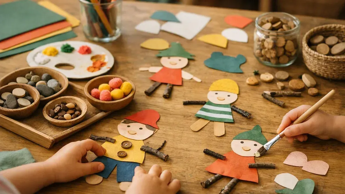 Les bonhommes à assembler nourrissent le jeu en maternelle