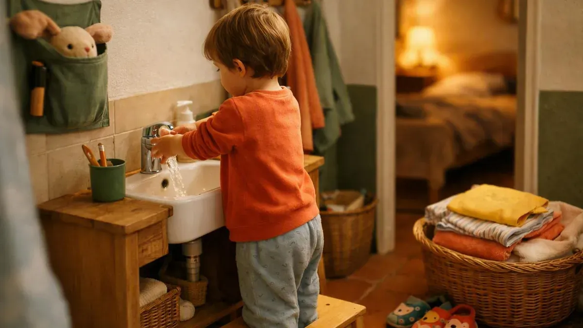 La routine du soir d’un enfant en maternelle se construit à deux