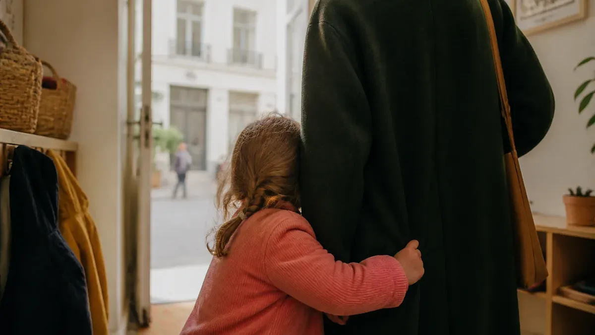Quand un enfant ne veut pas quitter son parent