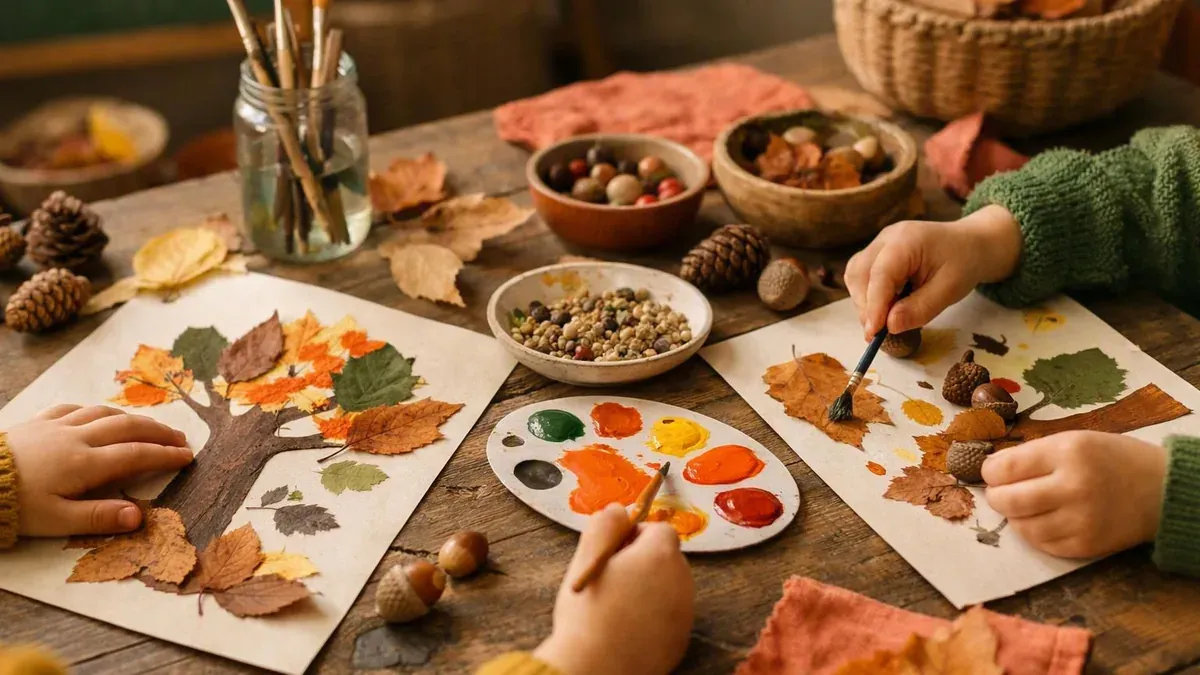 Illustration de l’article Cinq activités d’automne en maternelle à partager dehors et dedans