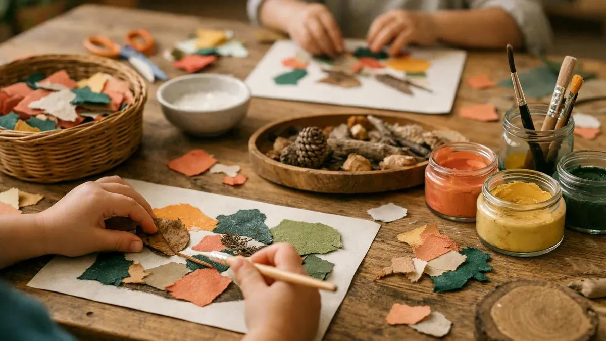 Les activités de collage en maternelle ouvrent un espace créatif