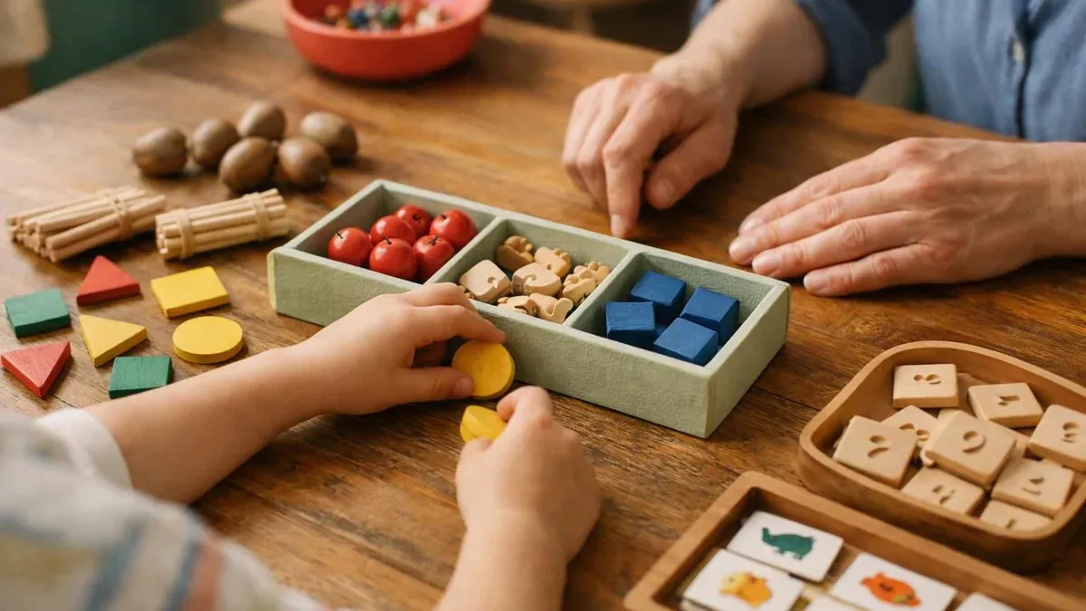 Une activité de tri et de classement en maternelle qui évolue