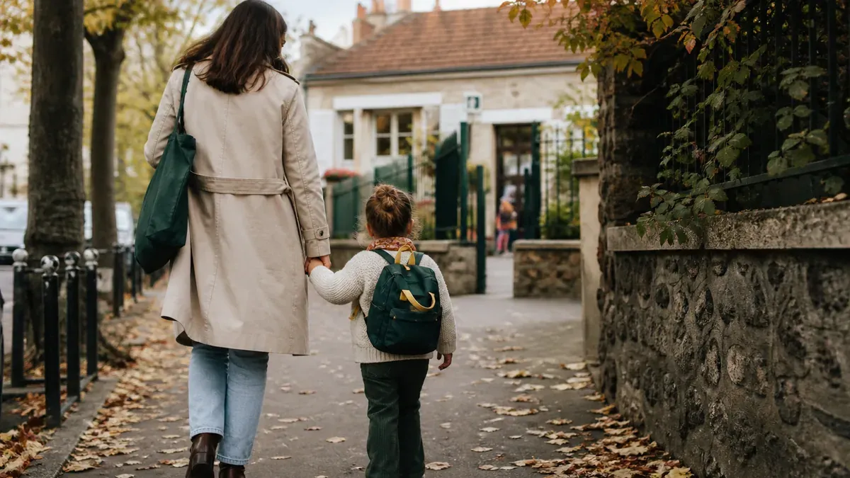 Le trajet de l’école à pied se prépare avec votre enfant