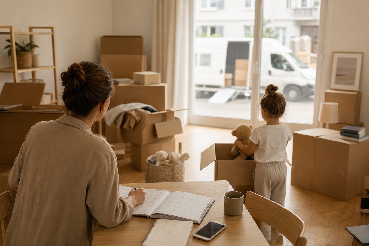 Prévoir le jour du départ et l’arrivée dans le nouveau logement